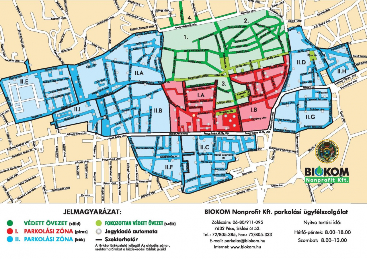 Pécs parkolási díjak 2019